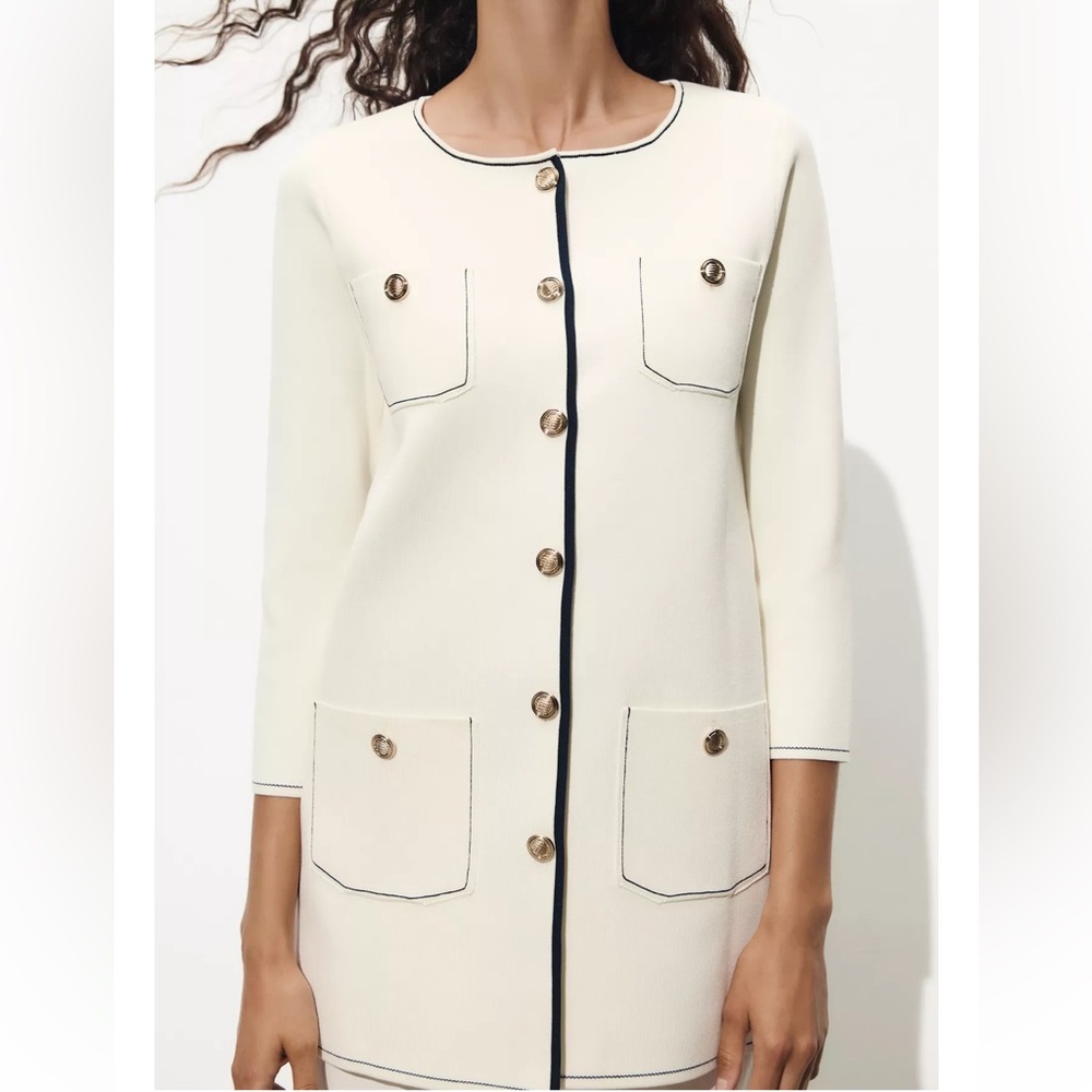 Zara long knit jacket